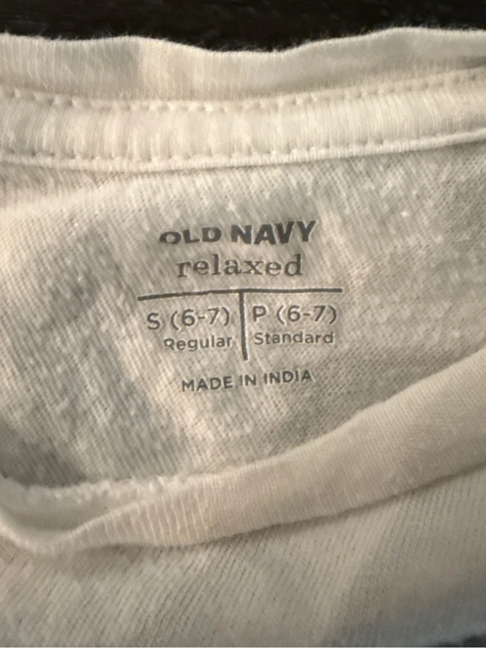 Old Navy Girls Small (6/7) Gray & White Short Sleeve T-Shirt